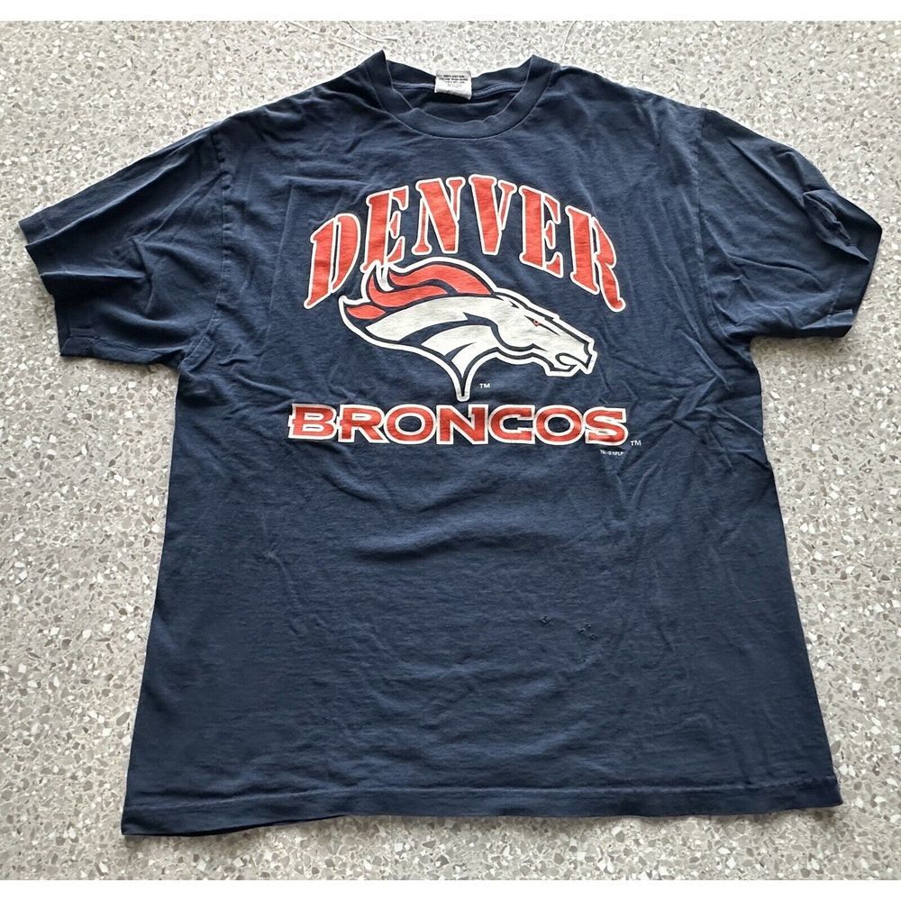Denver Broncos T Shirt Vintage XL #7 Elway *